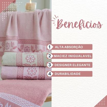 Imagem de Kit 4 peças Toalha Felpuda Luxo e Suavidade Para Seu Banho