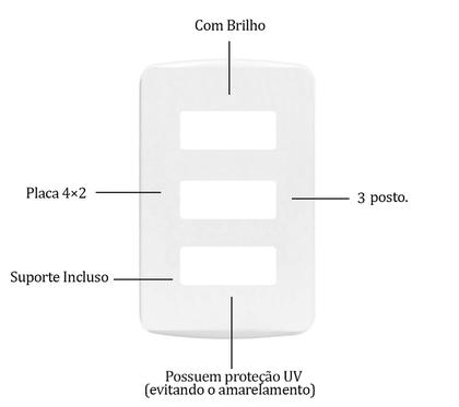 Imagem de Kit 4 Peças Tomadas e Interruptor Casa Completa Margirius B3