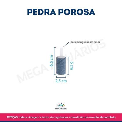 Imagem de Kit 4 Pedra Porosa Aquário Oxigenação Criação Bolhas 5X2,5Cm