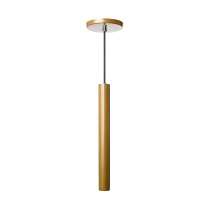 Imagem de Kit 4 Pendente Luminária Tubo Dourado Fosco 30 Cm + Led 4w