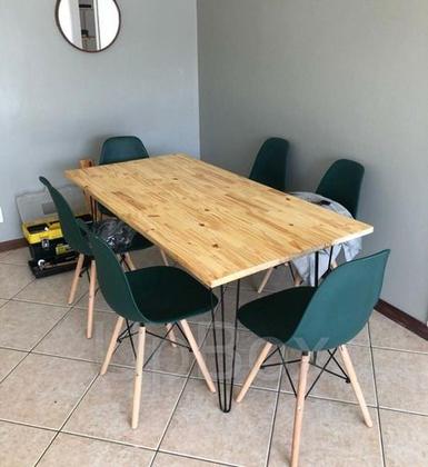 Imagem de Kit 4 Pés De Ferro Para Mesa Bancos Hairpin Legs 90cm Brinde