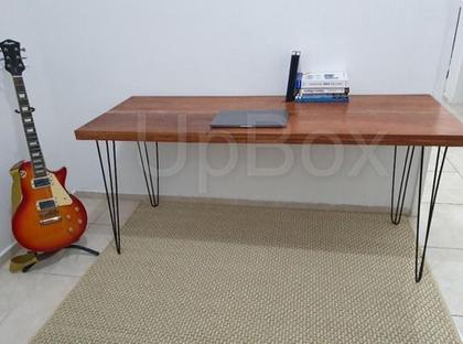 Imagem de Kit 4 Pés De Ferro Para Mesa Bancos Hairpin Legs 90cm Brinde