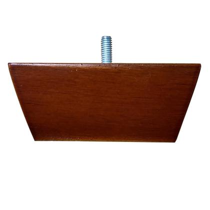 Imagem de Kit 4 Pés de Madeira Retangular para Sofá 12cm - Mozzelar