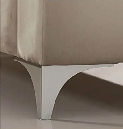 Imagem de Kit 4 Pés De Sofá Curve 12cm Cromado Sofá Para Móveis
