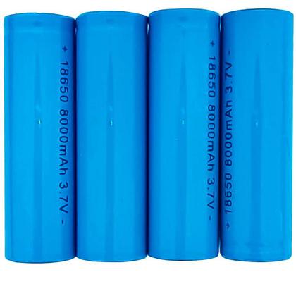 Imagem de Kit 4 Pilhas Recarregáveis 18650 3.7v - 4.2v 8000mAh  Bateria de controle, lanterna, Radios, Brinquedo, Ferramenta