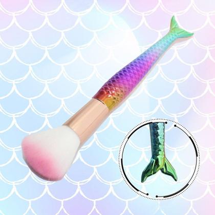 Imagem de Kit 4 Pinceis Maquiagem Sereia + Estojo PINC4 - Meiustar