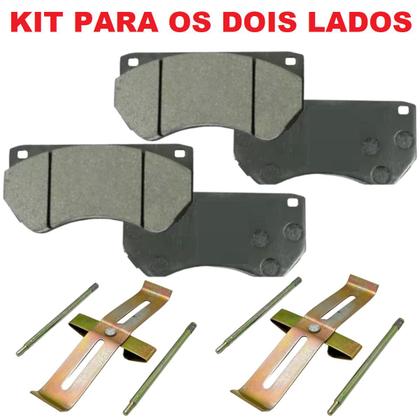 Imagem de Kit 4 pino + 2 trava mola alinhador + pastilhas freio dianteiro gm a40 c40 d40 d6000 - gmc 6100 6150 1985 a 2003 (2 ld)