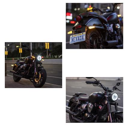Imagem de Kit 4 Pisca Setas Esportivas de Led Modelo Cristal Moto Honda CB 1000R 2004 2005 2006 2007 2008 2009 2010 2011 2012 2013