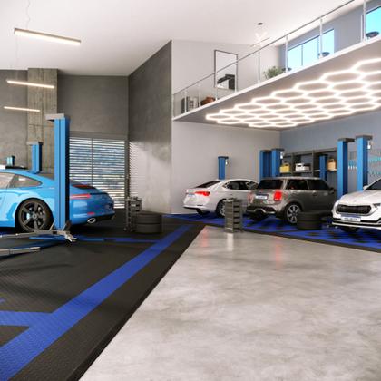 Imagem de Kit 4 pisos modular texturizado para area interna e externa