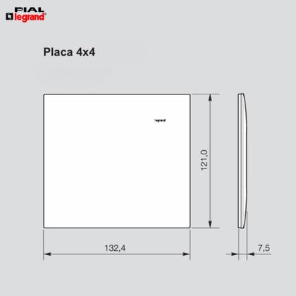 Imagem de Kit 4 Placa 4x4 1 Posto Redondo + 3 Teclas Silentoque 8535