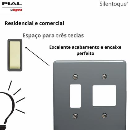 Imagem de Kit 4 Placas 4x4 1 Posto Duplo + 1 Posto Silentoque 8512