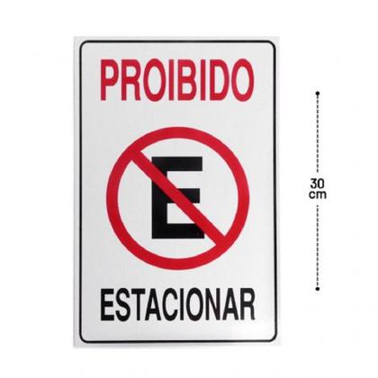 Imagem de KIT 4 PlacaS DE Sinalização 30x20 Proibido Estacionar