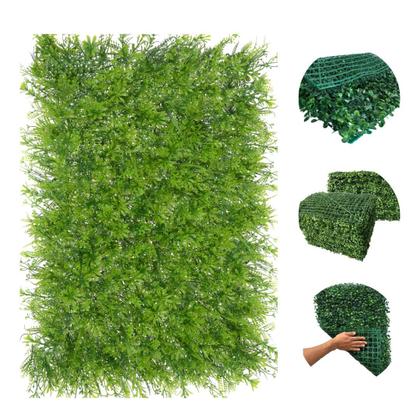 Imagem de Kit 4 Placas Painel Jardim Vertical Artificial Sintético Cheia Folhagem Mista 40x60 Muro Inglês