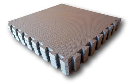 Kit 4 Placas Tatames Tapetes EVA 50x50x2cm 20mm Cinza Escuro Imagem de Kit 4 Placas Tatames Tapetes EVA 50x50x2cm 20mm Cinza Escuro