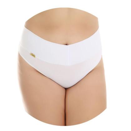 Imagem de kit 4 Plus Size Calcinhas Modeladora Cós Alto Duplo Fio Duplo Kit Lingerie 1091