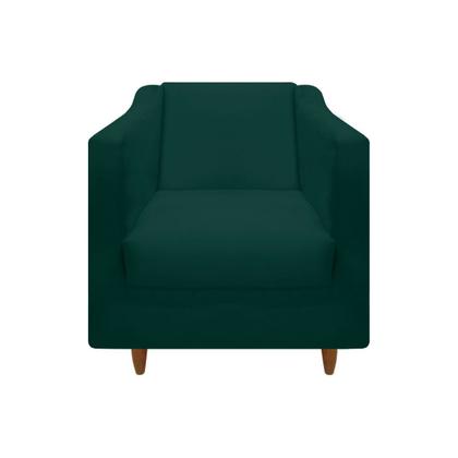 Imagem de Kit 4 Poltronas Atila Decorativa Sala Suede Verde Militar