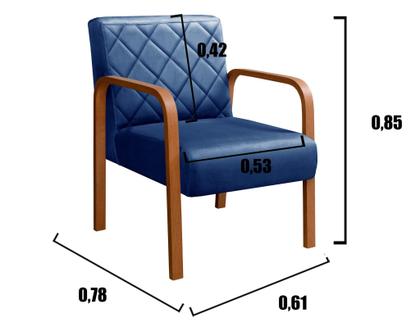 Imagem de Kit 4 Poltronas Cadeira Decorativa Sala, Recepção Lara