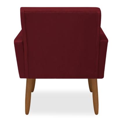 Imagem de Kit 4 Poltronas Decorativa Nina Pés Palito Veludo Vermelho Chamby Móveis