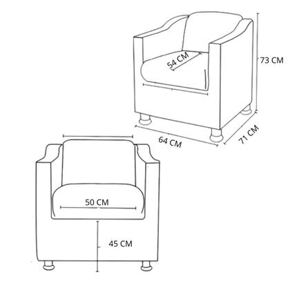 Imagem de Kit 4 Poltronas Decorativa Reforçada Recepção Clinica Salão Suede