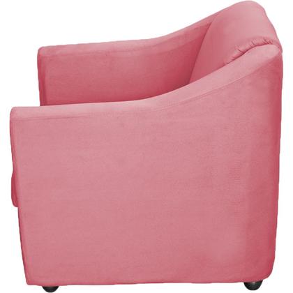 Imagem de Kit 4 Poltronas Decorativas para Sala, Recepção e Manicure Suede Cores Pé Cromado  