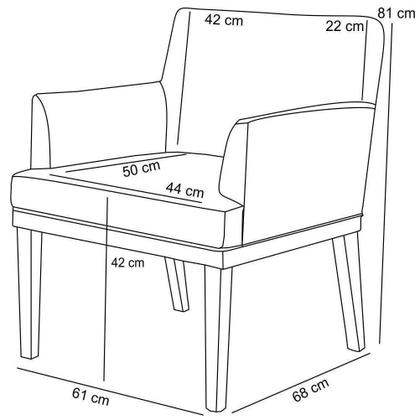 Imagem de Kit 4 Poltronas Decorativas Sala De Estar E Recepção Base Mel Beatriz W01 Bouclê Verde - Lyam Decor
