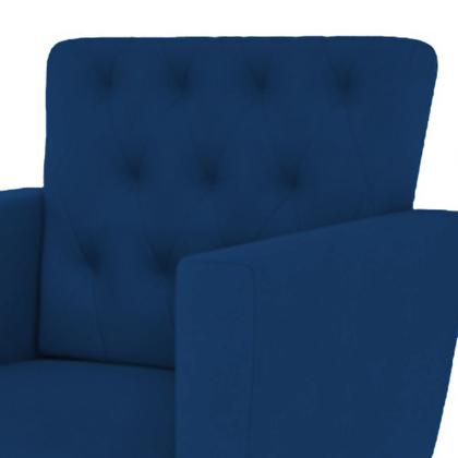 Imagem de Kit 4 Poltronas Nina com Capitone - Azul Marinho