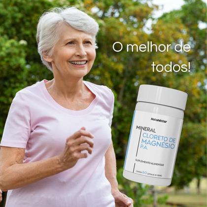 Imagem de Kit 4 Potes Cloreto Magnésio P.A Suplemento Alimentar Natural Vitaminas 100% Puro 240 Cápsulas Natunéctar