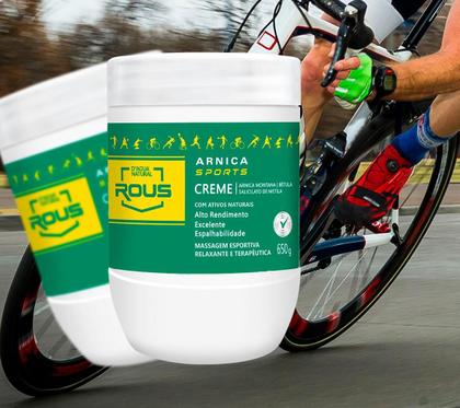 Imagem de Kit 4 Potes Creme Rous Dagua Natural Arnica Sports 650g Massagem Esportiva Relaxante e Terapêutica