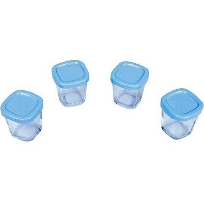 Imagem de Kit 4 Potes de Vidro para Armazenar Leite Materno ou Papinha Clingo