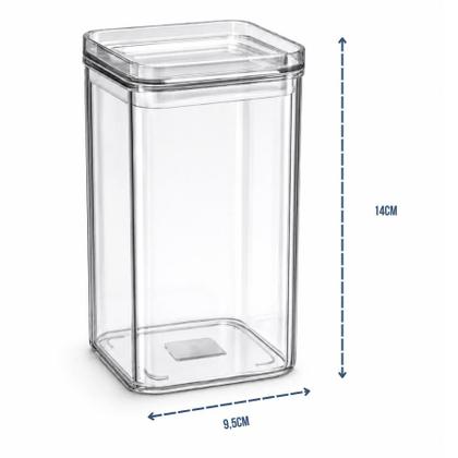 Imagem de Kit 4 Potes Herméticos 1 Litro De Plastico Porta Condimentos