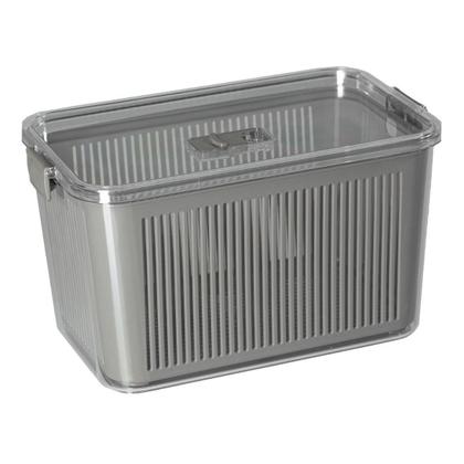 Imagem de Kit 4 Potes Herméticos Slim Multiuso 4.470 ML Cinza