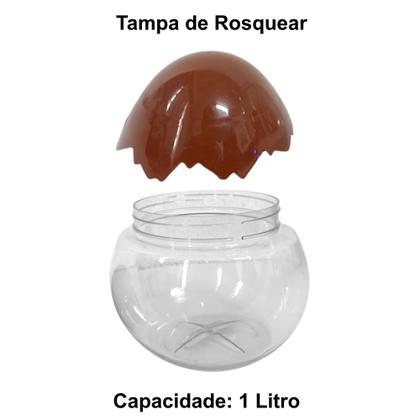 Imagem de Kit 4 Potes Plásticos para Cestas de Páscoa Presentes Chocolates Festas e Balas