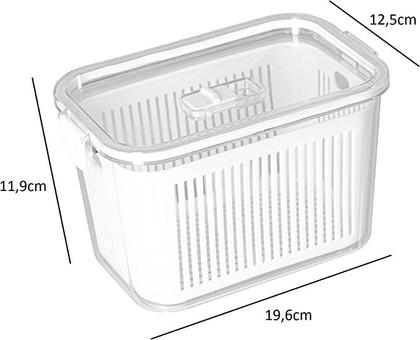 Imagem de Kit 4 Potes Slim P e M Com Trava e Cesto de Drenagem