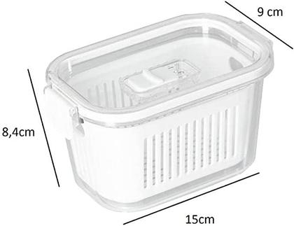 Imagem de Kit 4 Potes Slim P e M Com Trava e Cesto de Drenagem