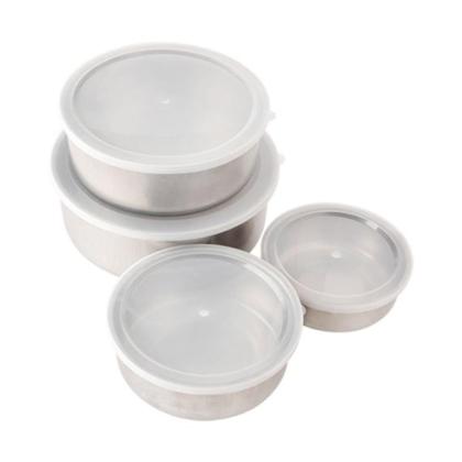 Imagem de Kit 4 Potes Tigelas Inox com Tampa