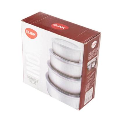 Imagem de Kit 4 Potes Tigelas Inox com Tampa