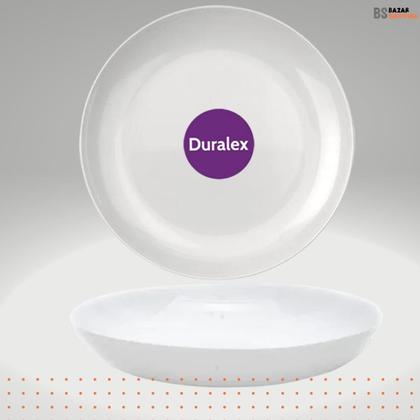 Imagem de Kit 4 Prato Branco De Vidro Fundo 22cm Blanc Duralex