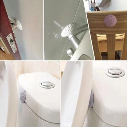 Imagem de Kit 4 Protetor de Porta Maçaneta Parede Anti-impacto Tampão Protetor Auto-Adesivo