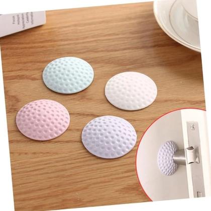 Imagem de Kit 4 Protetor de Porta Maçaneta Parede Anti-impacto Tampão Protetor Auto-Adesivo