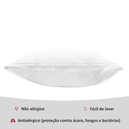 Imagem de Kit 4 Protetor de Travesseiro Impermeável Algodão Percal com Zíper