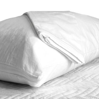 Imagem de Kit 4 Protetor de Travesseiro Impermeável Algodão Percal com Zíper