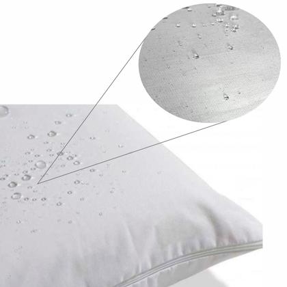 Imagem de Kit 4 Protetor de Travesseiro Impermeável Algodão Percal com Zíper