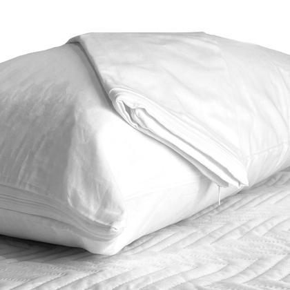 Imagem de Kit 4 Protetor de Travesseiro Impermeável Algodão Percal com Zíper