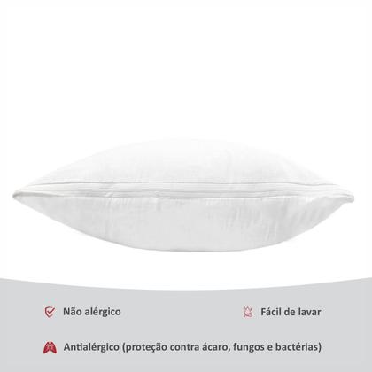 Imagem de Kit 4 Protetor de Travesseiro Impermeável Algodão Percal com Zíper