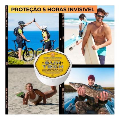 Imagem de Kit 4 Protetores Solar Esportivo Incolor 5H Duração 30FPS 300g Suntech