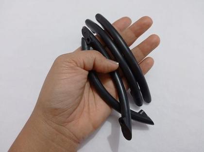 Imagem de Kit 4 Puxadores Portas Gavetas Armários Simplice Preto Cozinha
