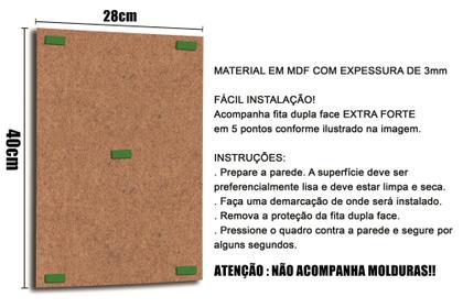 Imagem de Kit 4 Quadros Academia Treino Motivação Decorativo 28x40cm