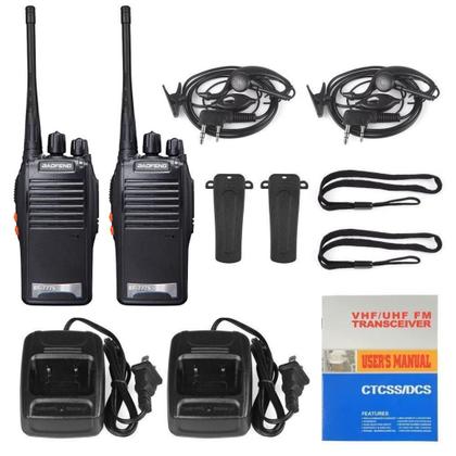 Imagem de Kit 4  Rádio Comunicador Walk Talk Baofeng 777s Alcance 12km Com Fone Profissional