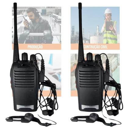 Imagem de Kit 4  Rádio Comunicador Walk Talk Baofeng 777s Alcance 12km Com Fone Profissional