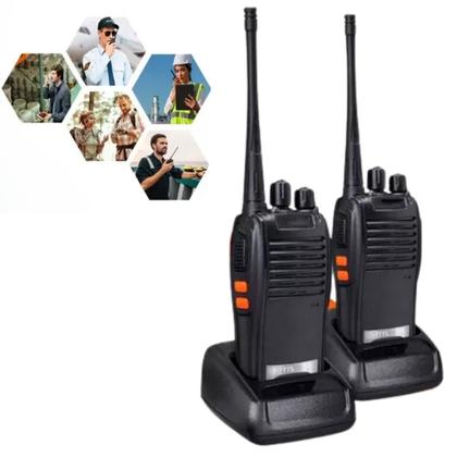 Imagem de Kit 4  Rádio Comunicador Walk Talk Baofeng 777s Alcance 12km Com Fone Profissional